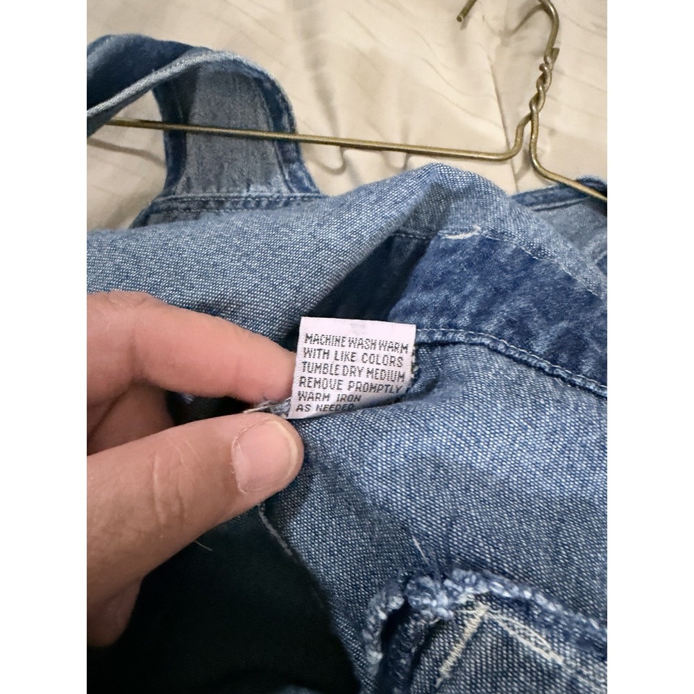 Vintage Baggy Cargo Carpenter Women's y2k Medium SLA Denim Jean Overalls - Picture 5 of 5